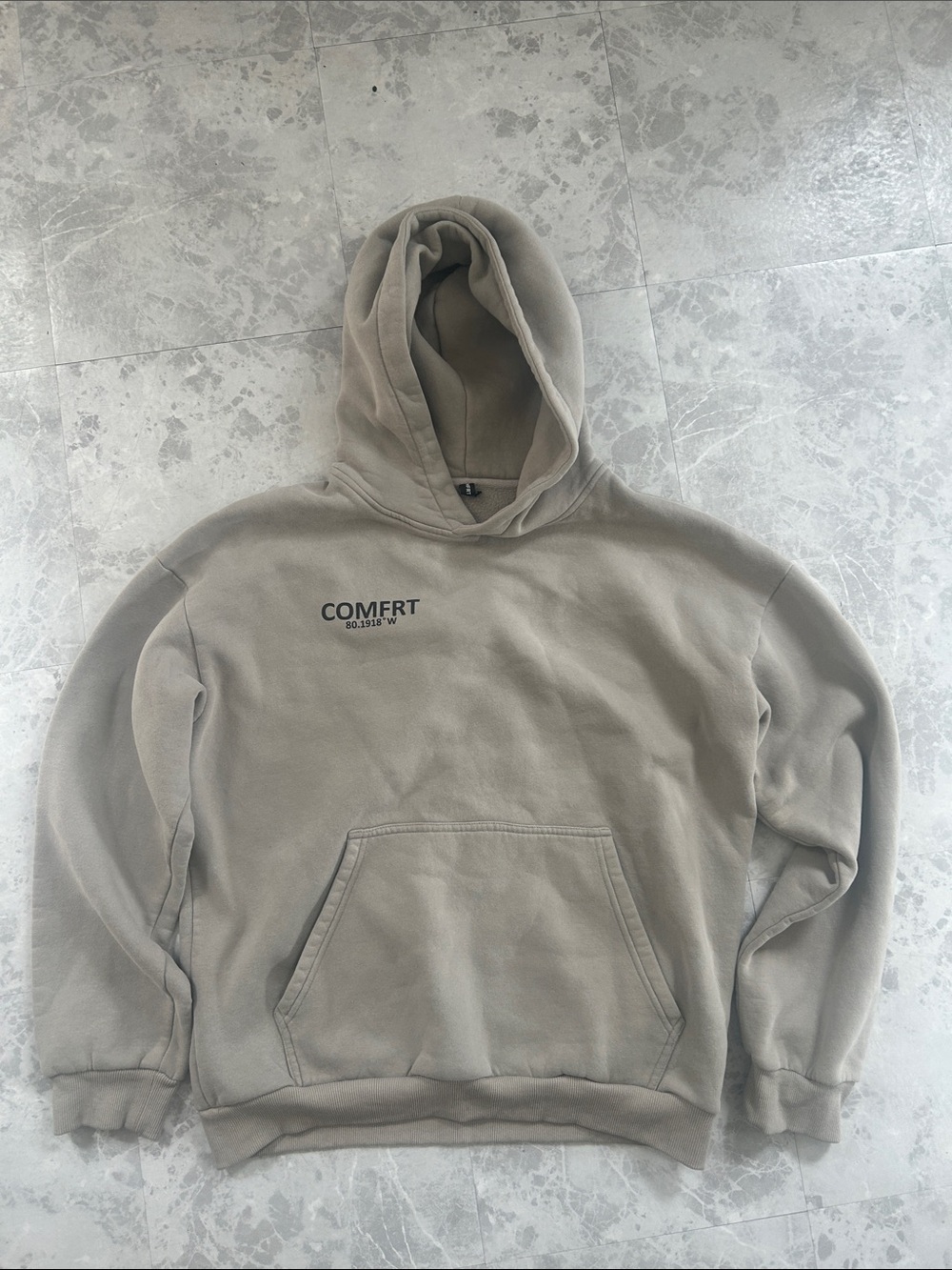 Comfort Logo Men's Hoodie - Taupe Grey